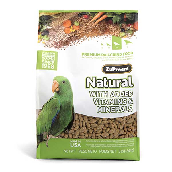 Alimento sabor Natural Loros y Conuros