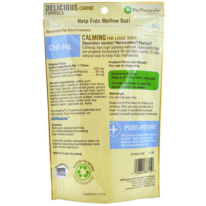 CALMANTES PARA PERROS MEDIANO Y GRANDES - PET NATURALS