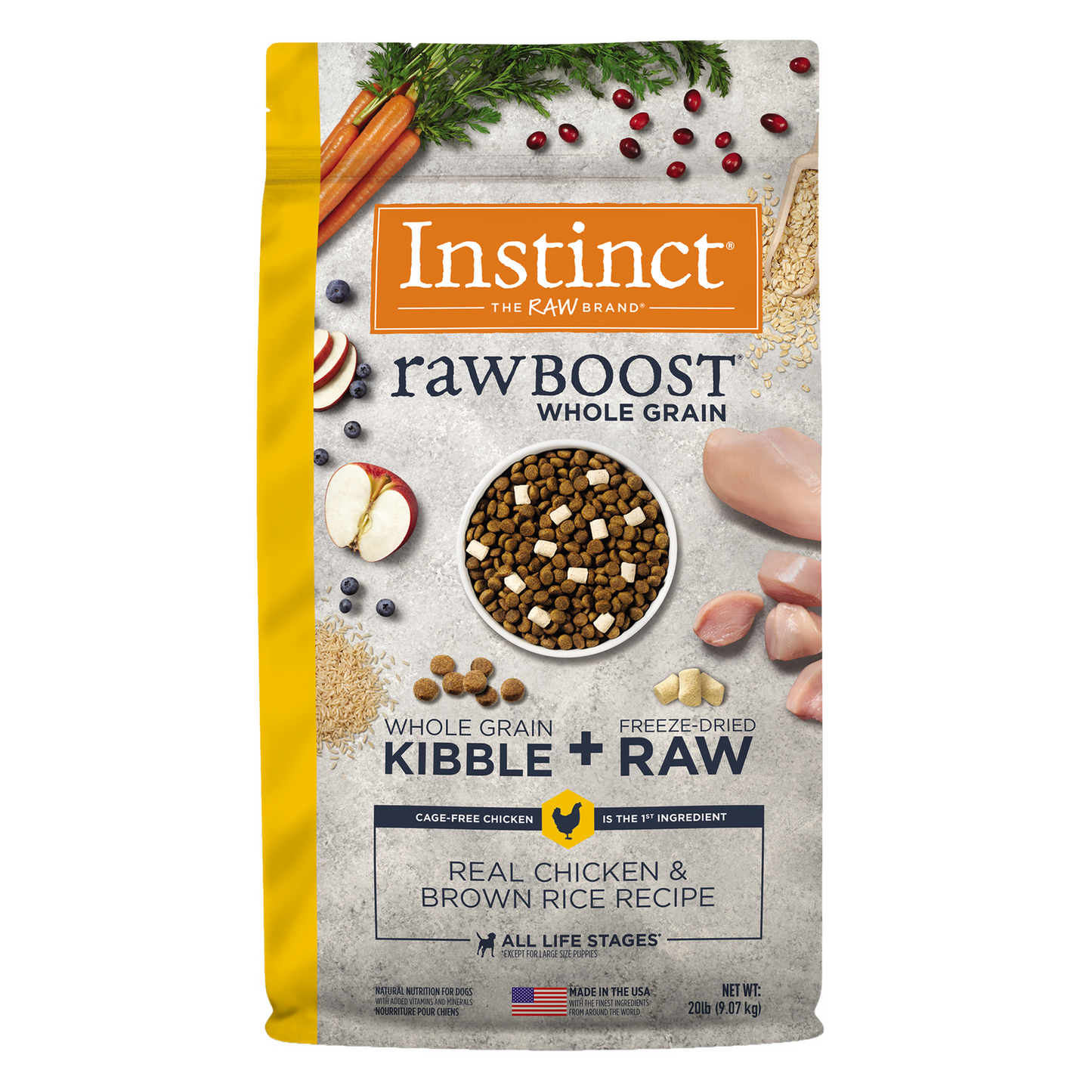 INSTINCT RAW BOOST WHOLE GRAIN POLLO (PERROS)