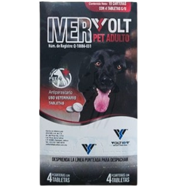 IVERVOLT PET ADULTO CARTERA 4 TABLETAS - VOLTIER