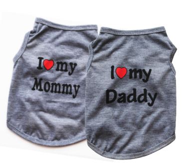 SV13 Playera Mom/Dad GRIS, Paw Pets