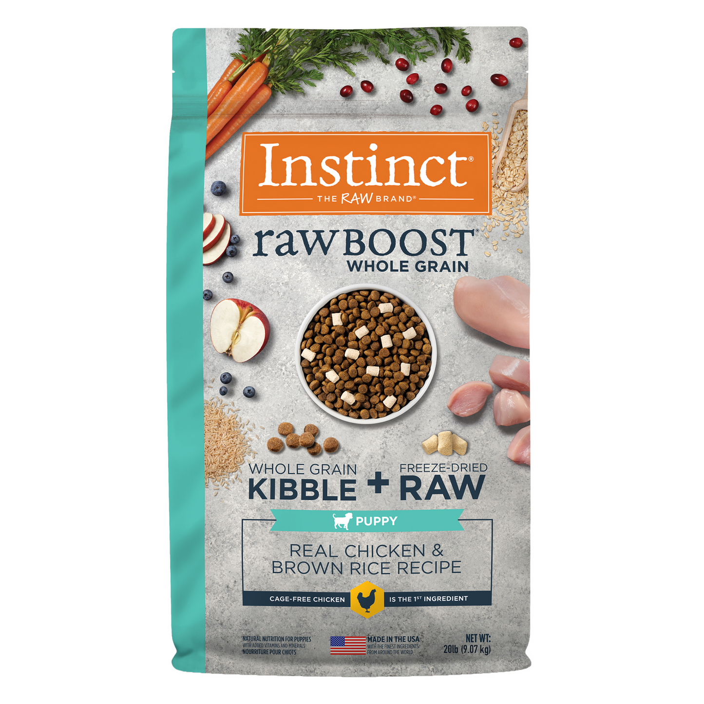 INSTINCT RAW BOOST WHOLE GRAIN PARA CACHORROS DE POLLO