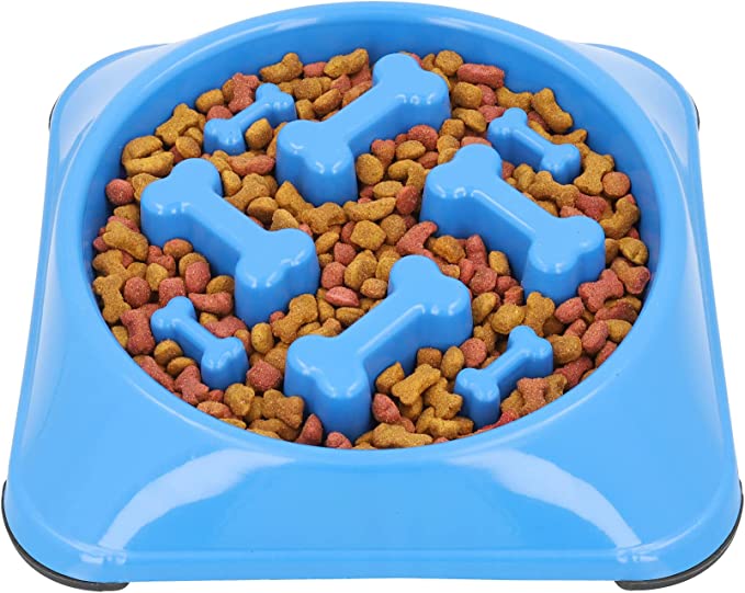 PLATO P/PERRO P/COMER LENTO CUADRADO GRANDE