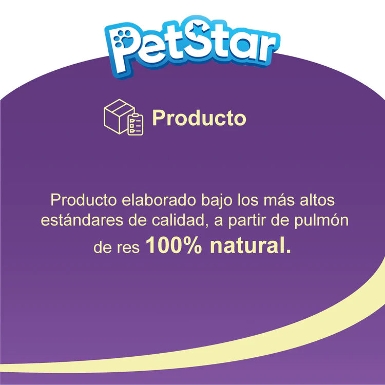 BEEFY LUNG CHIPS 40 GRS - PETSTAR