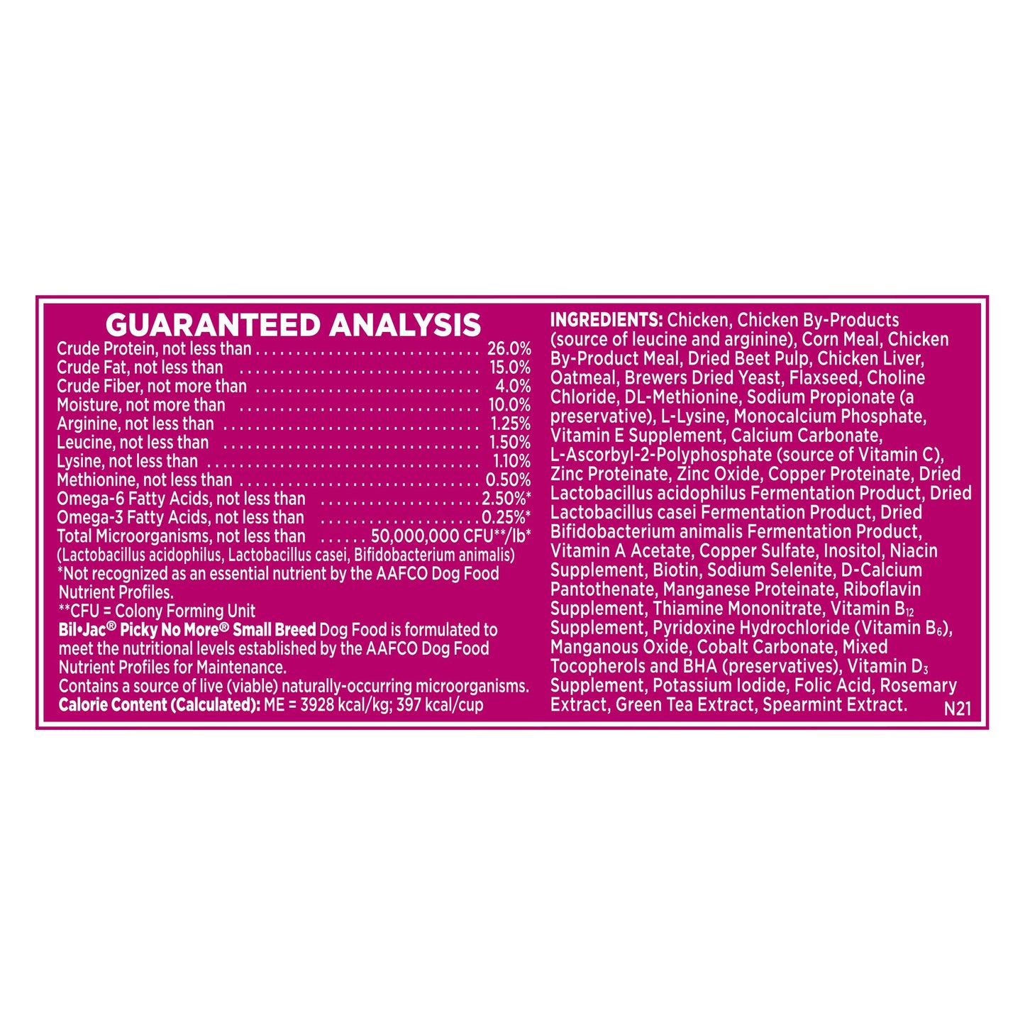 Bil-Jac Picky No More Perro Exigente Raza Chica