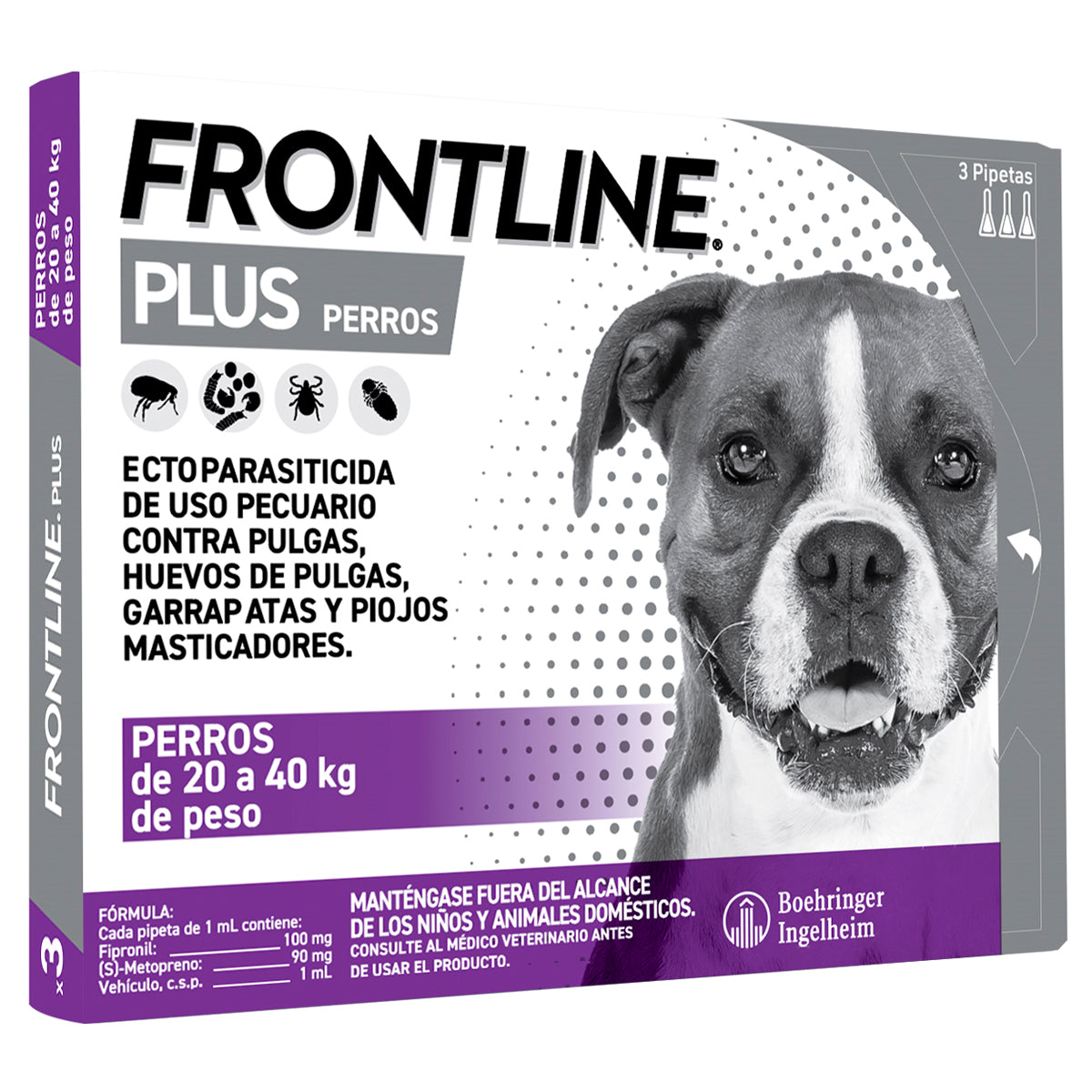 FRONTLINE PLUS PERRO 3 PIPETAS - BOEHRINGER