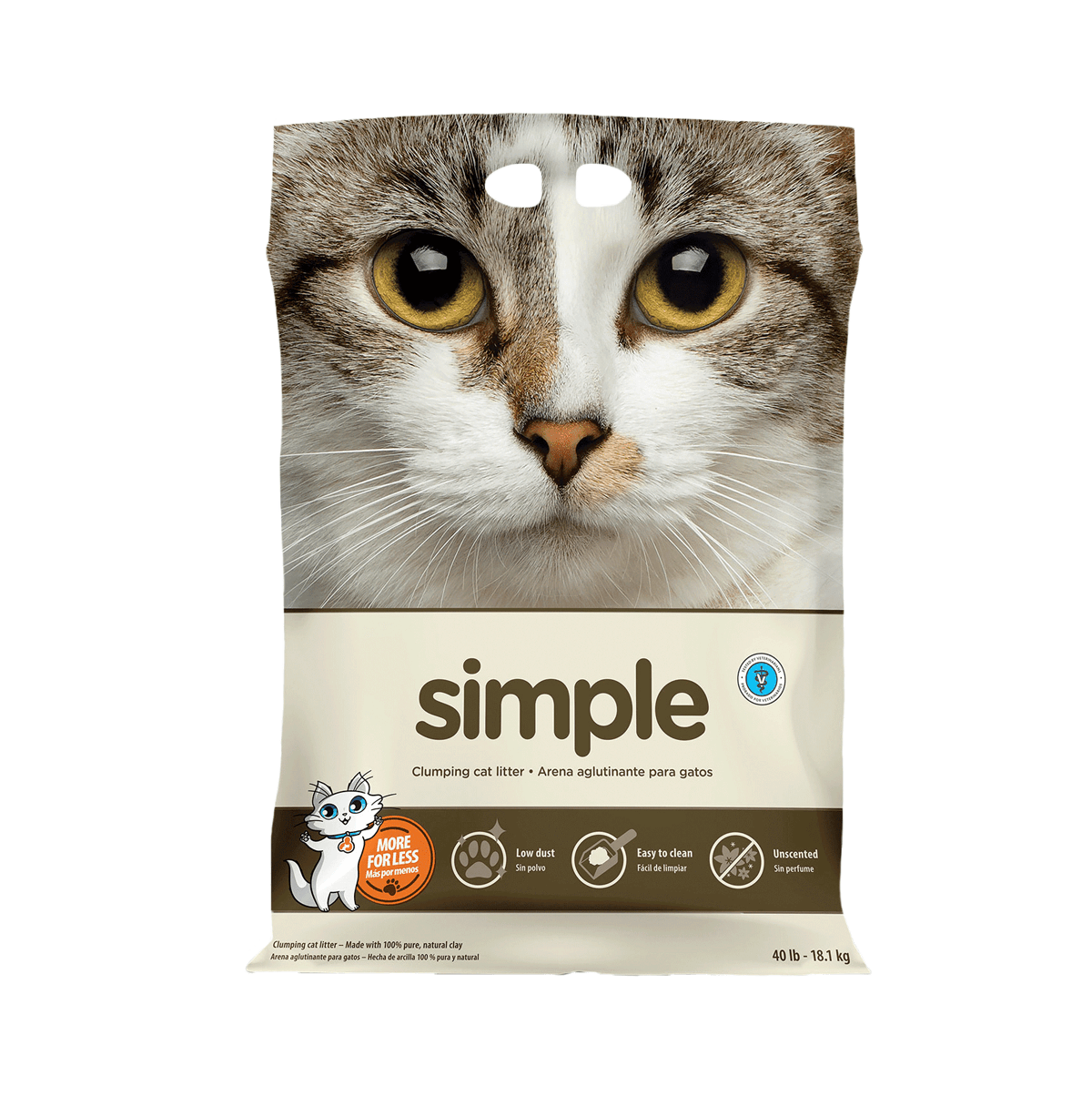 Intersand Arena aglutinante de arcilla Simple para gato