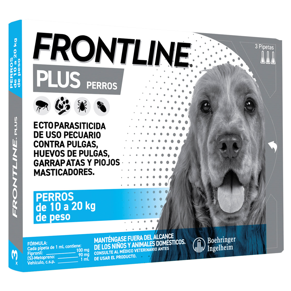 FRONTLINE PLUS PERRO 3 PIPETAS - BOEHRINGER
