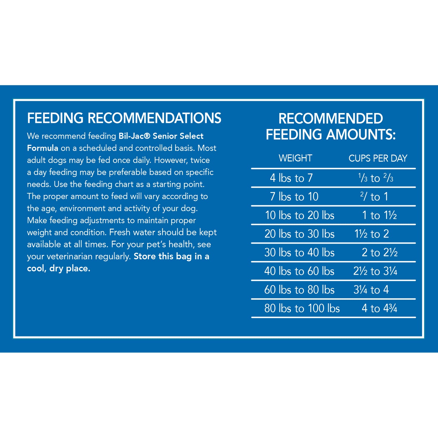 Bil-Jac Senior Select Formula (Perro Adulto Mayor)