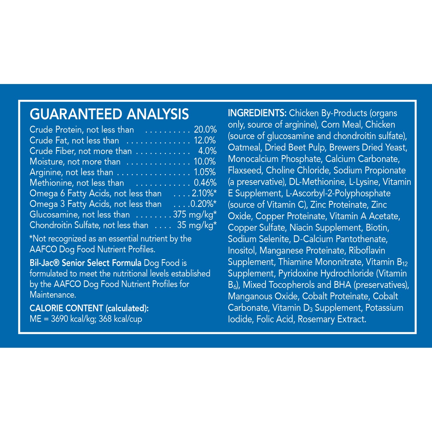 Bil-Jac Senior Select Formula (Perro Adulto Mayor)