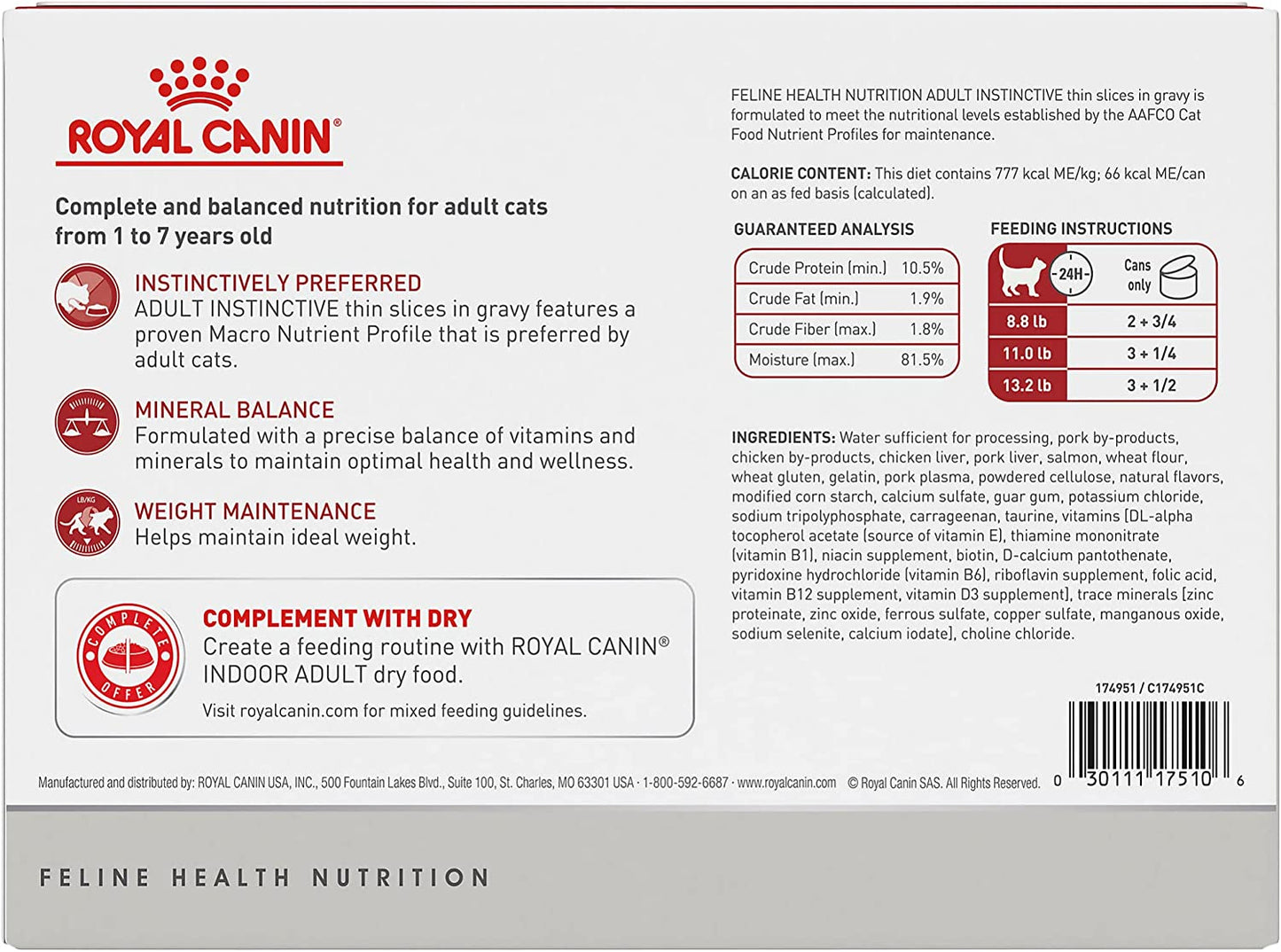 Royal Canin Adult Instinctive Thin Slices in Gravy
