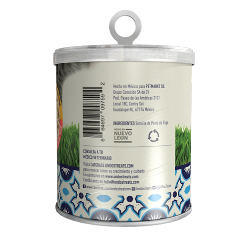 CAT GRASS SEEDS - PASTO DE AVENA Y CEBADA PARA GATOS 150GR - UN DOS TREATS