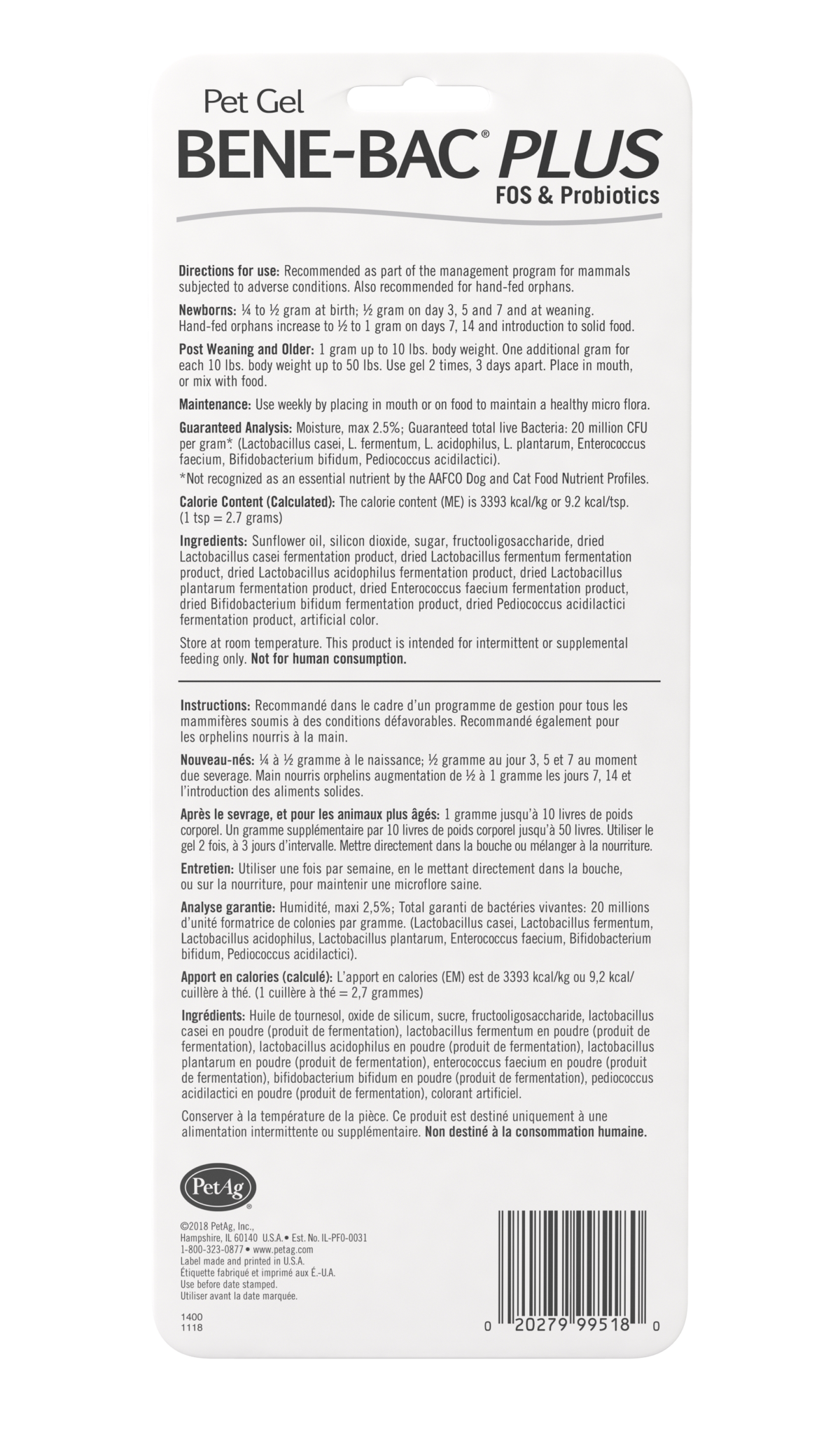 Bene-Bac® Plus en Gel para mascotas, Pro Pack