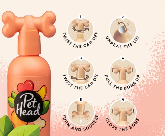 Pet Head Shampoo 2en1 Quick Fix Durazno con Aceite de Argan Perro 475ml