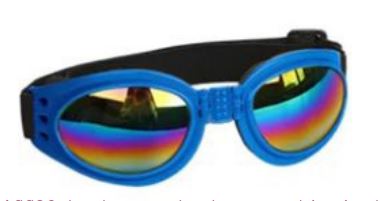 Paw Pets lentes protectores anti viento negro