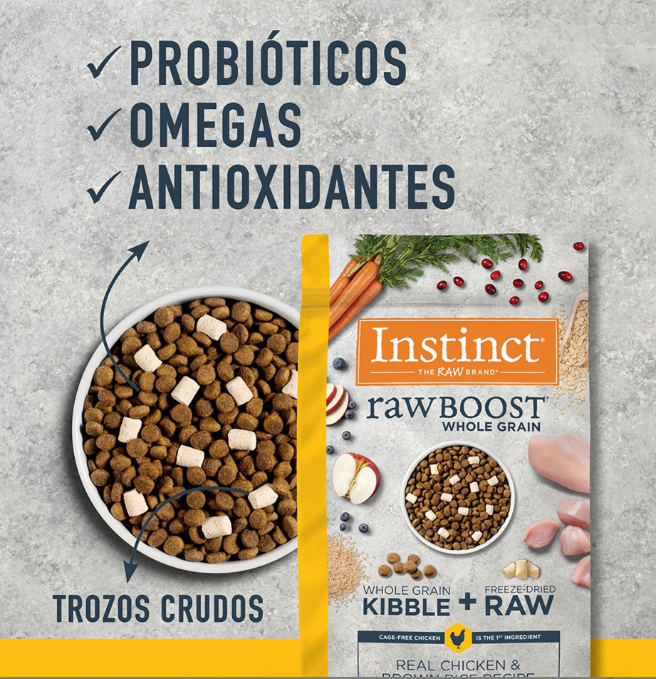 Instinct Raw Boost Alimento Natural para Perro Receta Pollo y Arroz