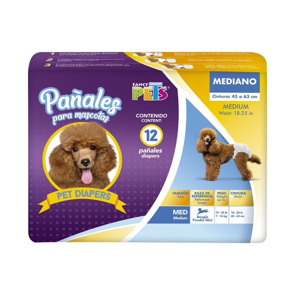 PAÑAL PARA PERRO FANCY PETS 12 PZ