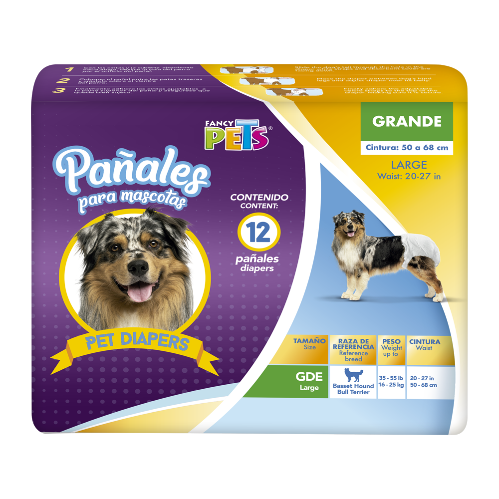 PAÑAL PARA PERRO FANCY PETS 12 PZ