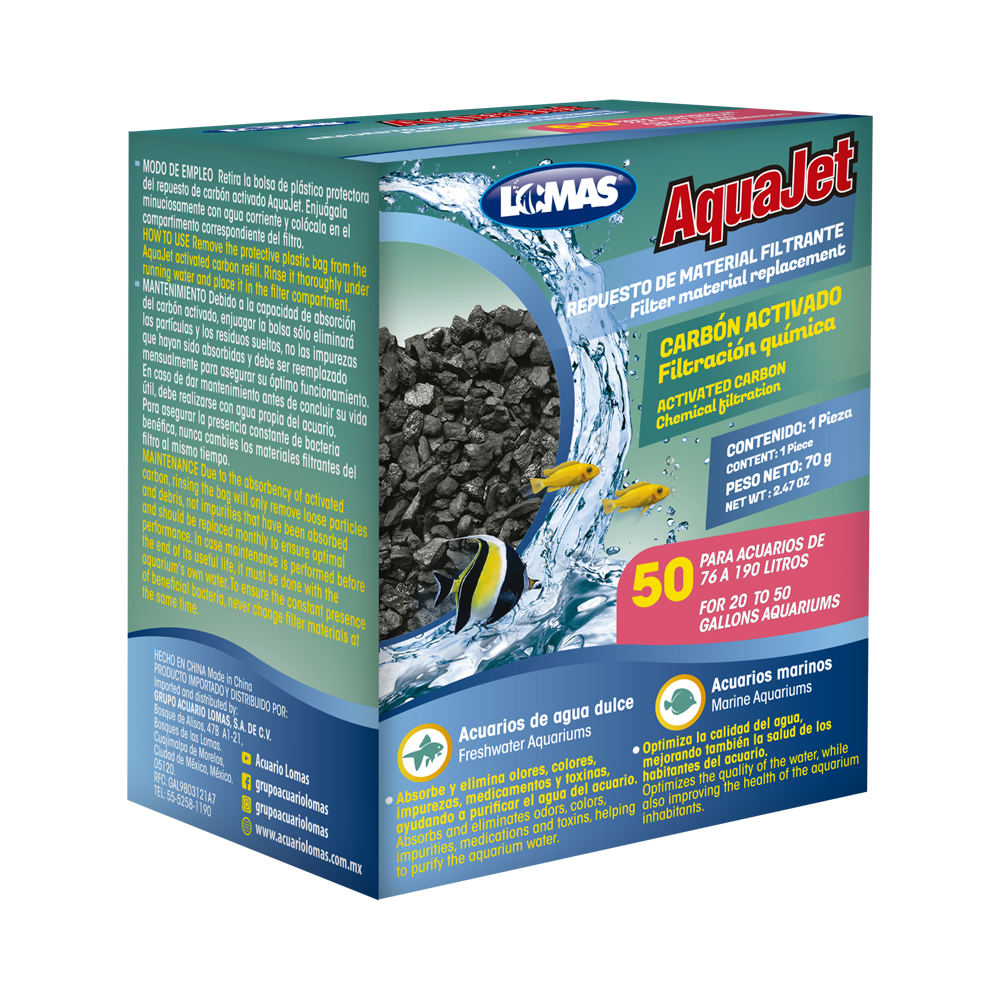 REPUESTO CARBON ACTIVADO AQUAJET 20-110