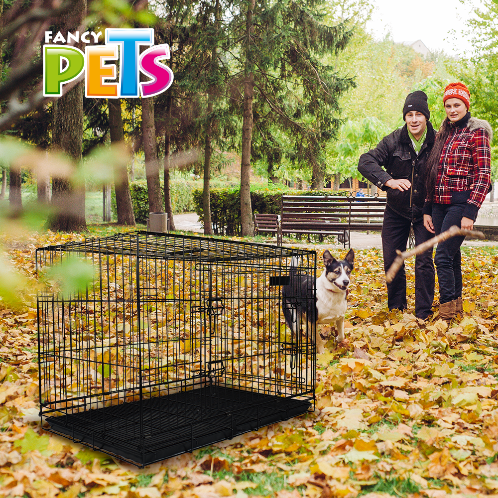 JAULA METÁLICA PLEGABLE PARA MASCOTA - FANCY PETS