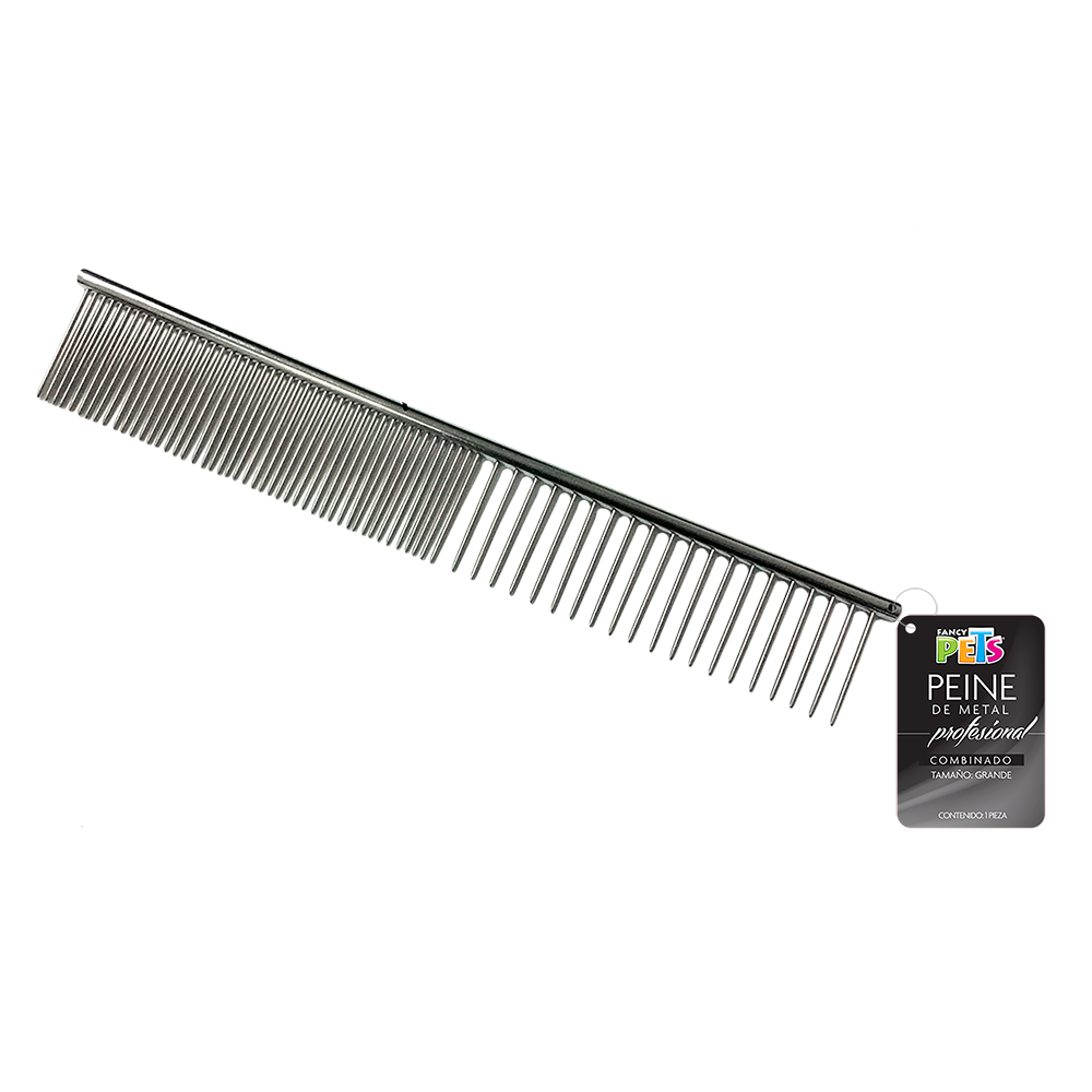 PEINE DE METAL COMBINADO FANCY PETS