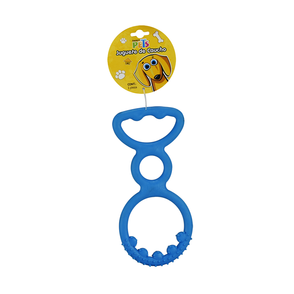 JUGUETE JALADERA DE CAUCHO C/ARGOLLA FANCY PETS