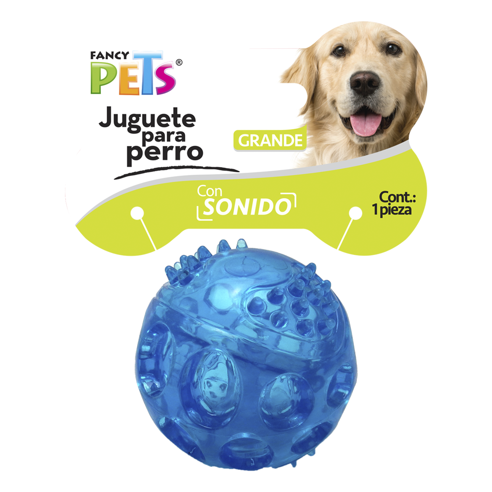 JUGUETE PELOTA FLEXIBLE C/SONIDO FANCY PETS