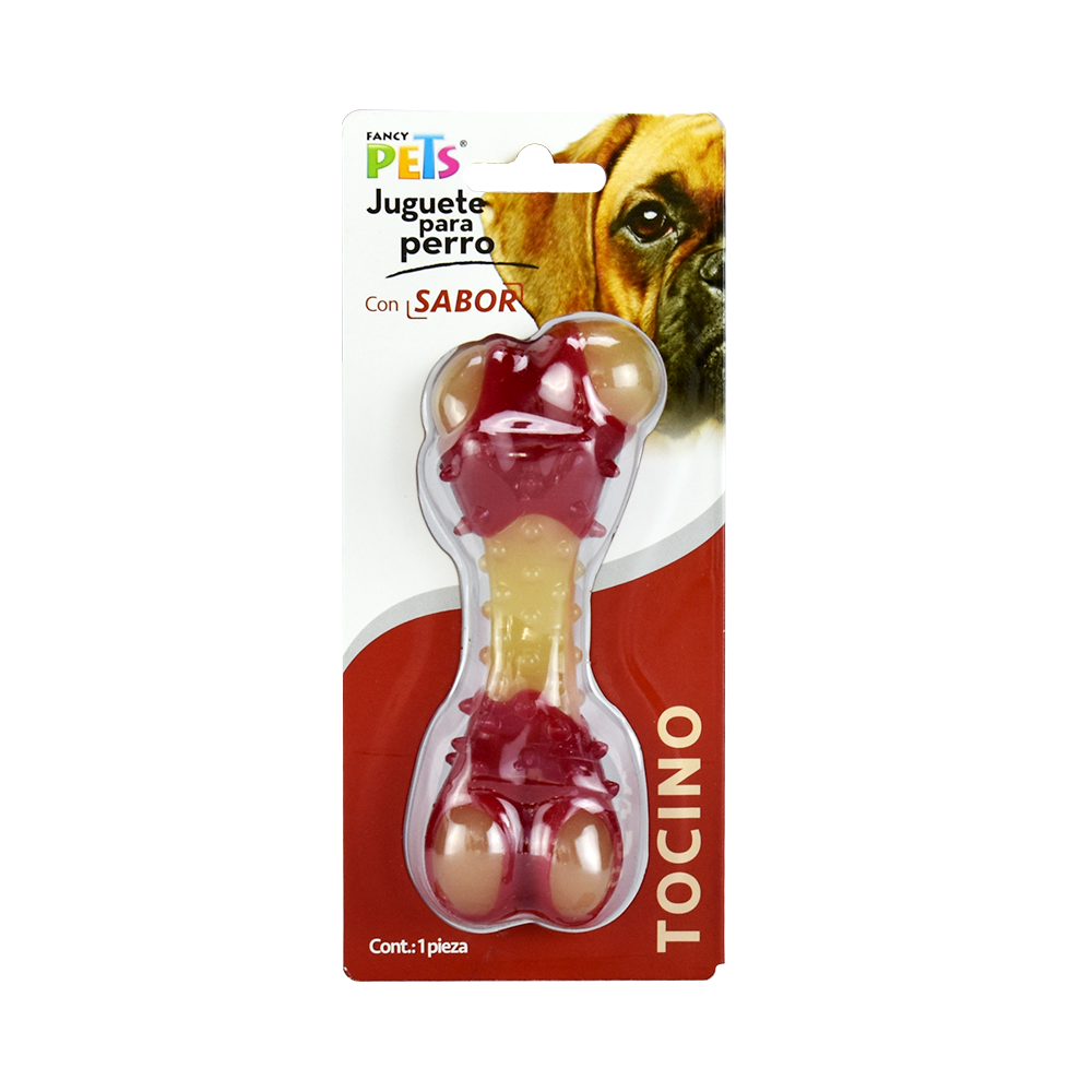 JUGUETE HUESO SABOR TOCINO FANCY PETS