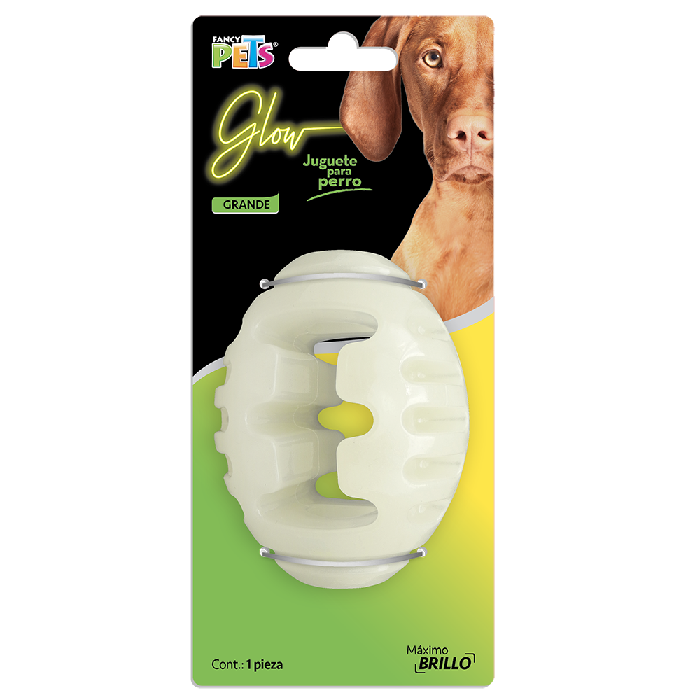 JUGUETE BALON DE RUGBY GLOW FANCY PETS