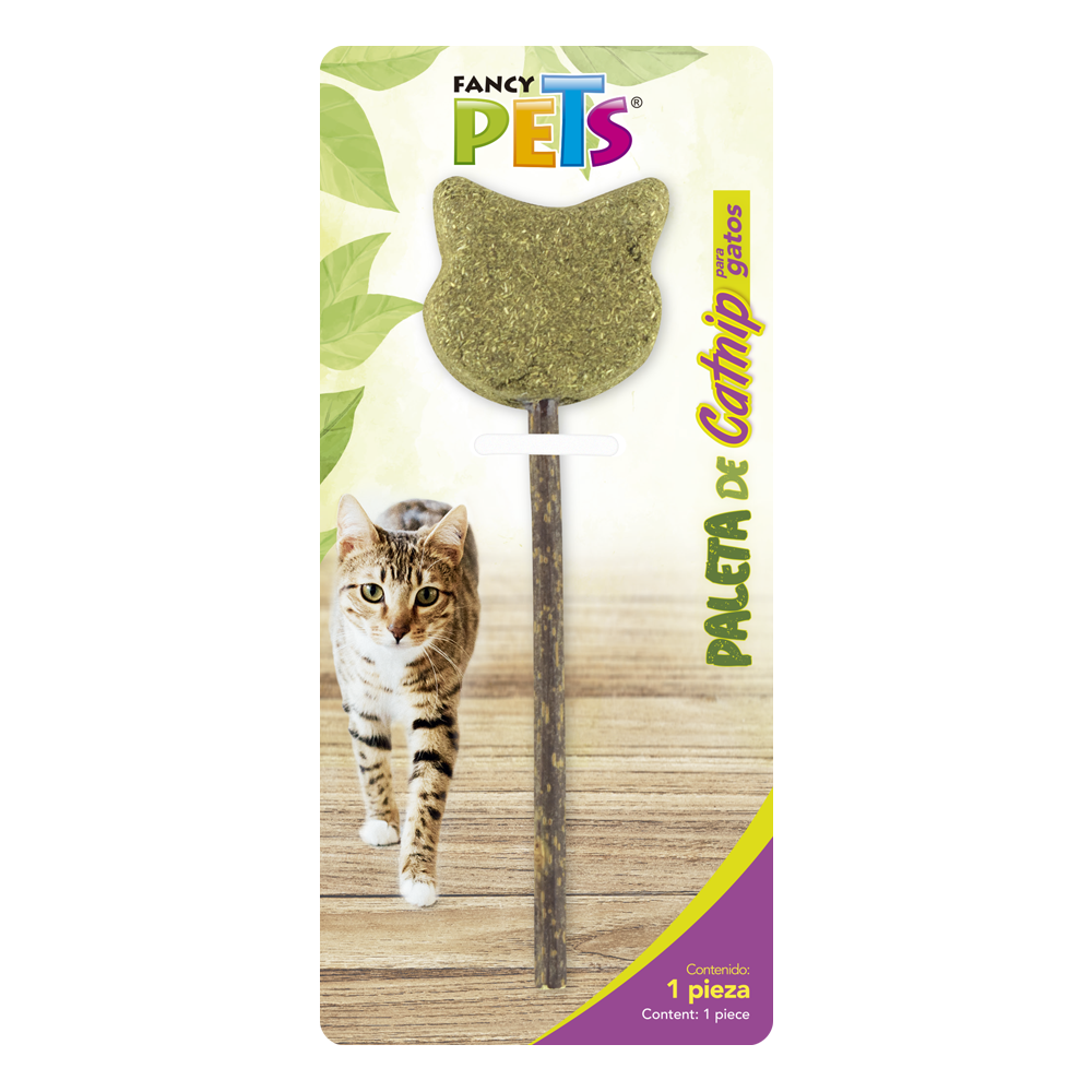 PALETA DE CATNIP C/PLUMA FANCY PETS