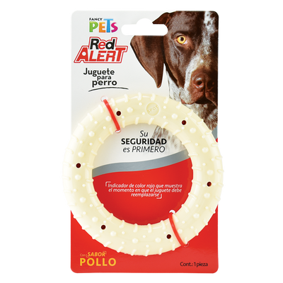 JUGUETE ARO SABOR POLLO RED ALERT FANCY PETS