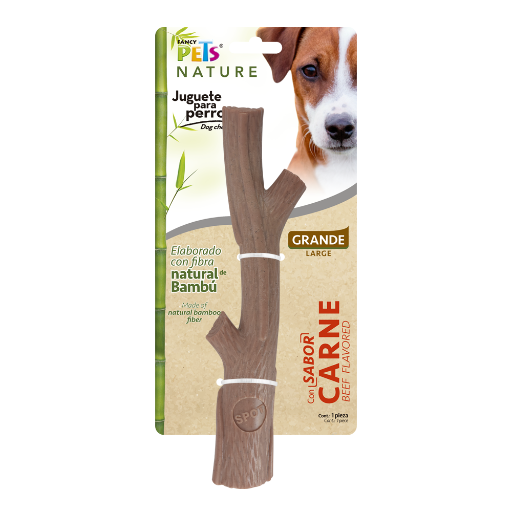 JUGUETE RAMA BAMBU PLUS SABOR CARNE FANCY PETS