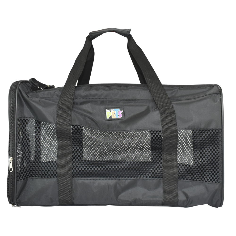 TRANSPORTADORA DE TELA NEGRA BASIC FANCY PETS