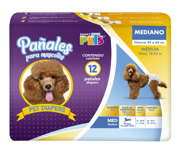 PAÑAL P/PERRO - 12 PZ