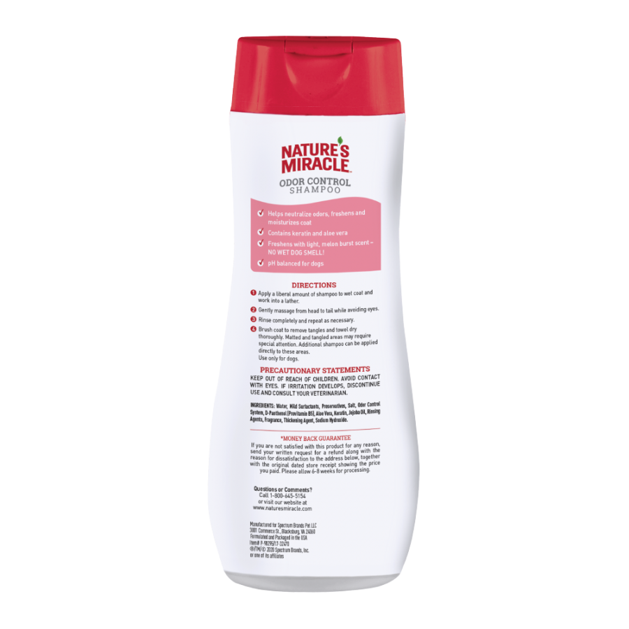 Nature's Miracle Shampoo Aroma Melón para Perro, 473 ml