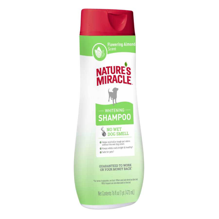 Nature's Miracle Shampoo Aroma Almendra para Perro Pelo Blanco, 473 ml