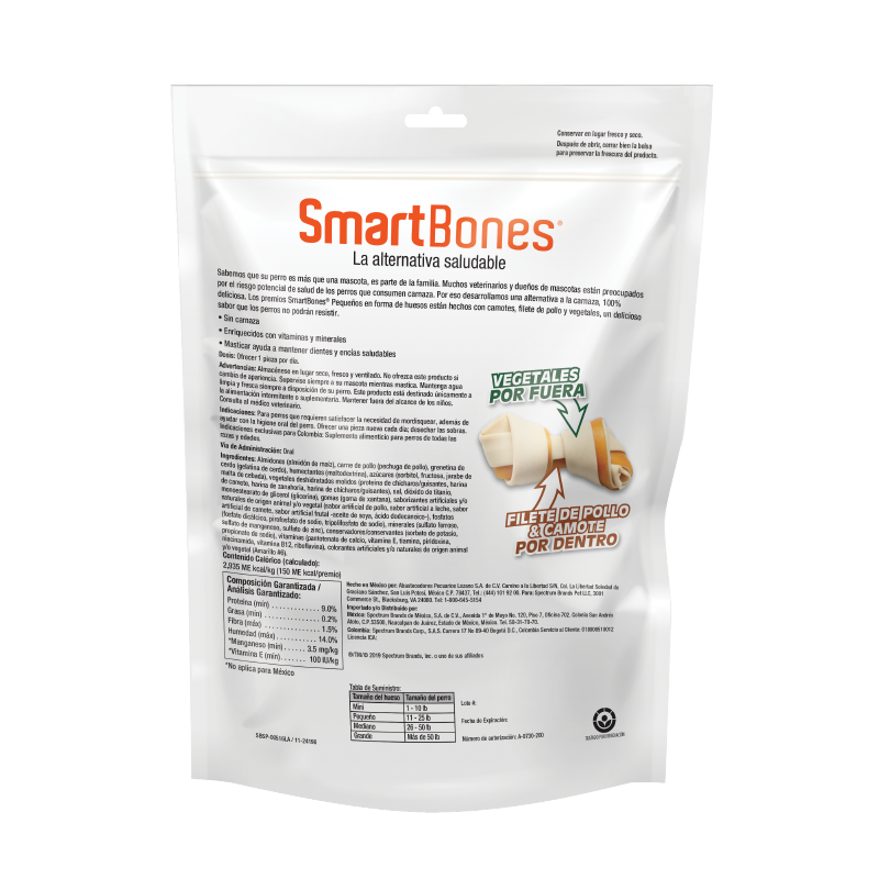 SmartBones Huesos Camote Chico (3 piezas)