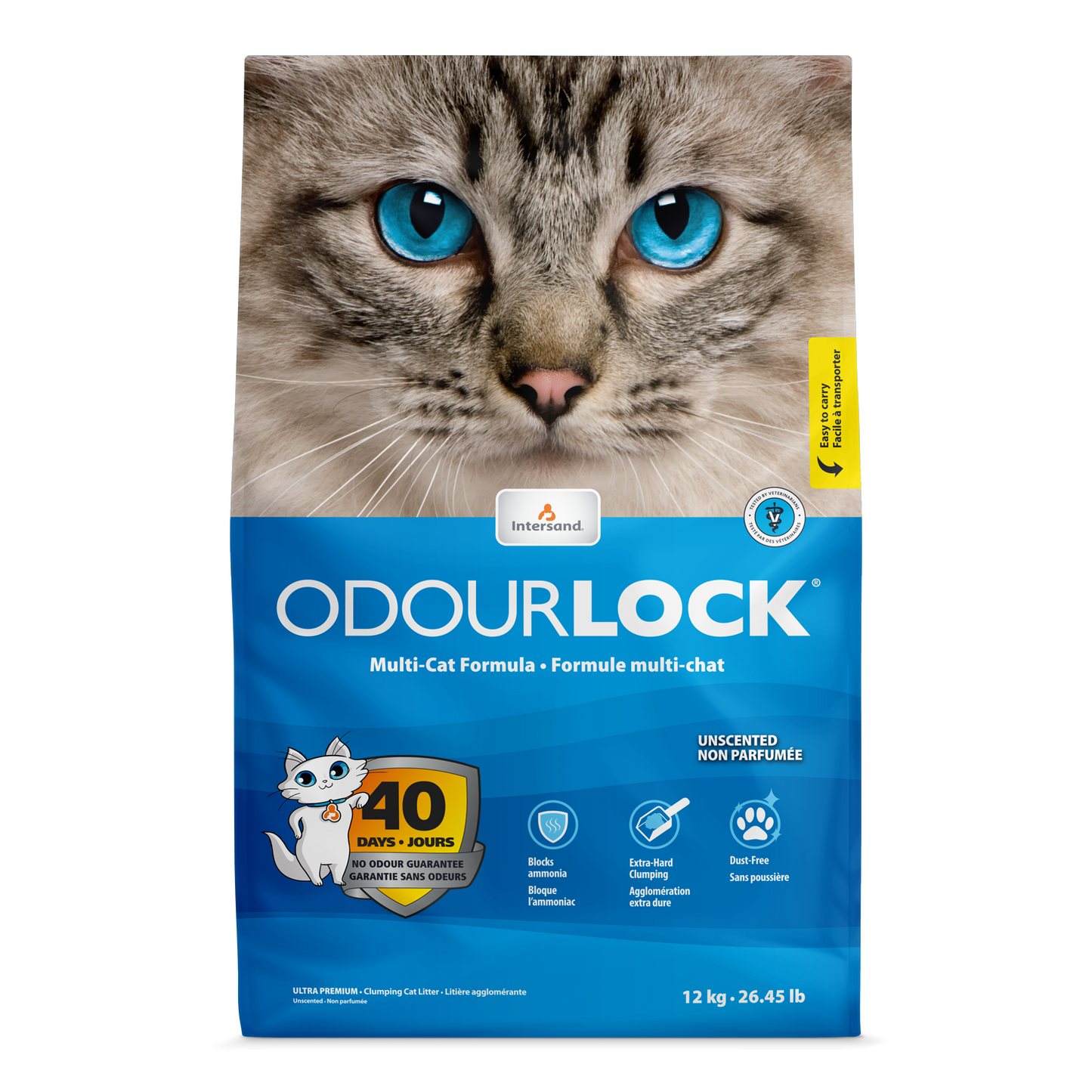 Intersand Arena aglutinante de arcilla odour lock sin aroma para gato