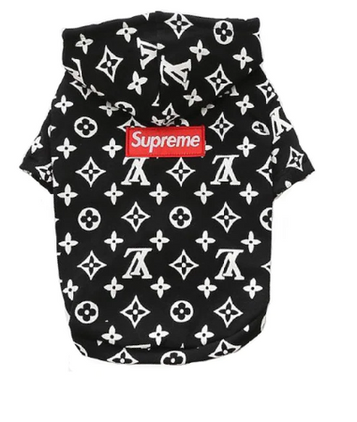 Paw Pets- Sudadera Supreme/LV Negro