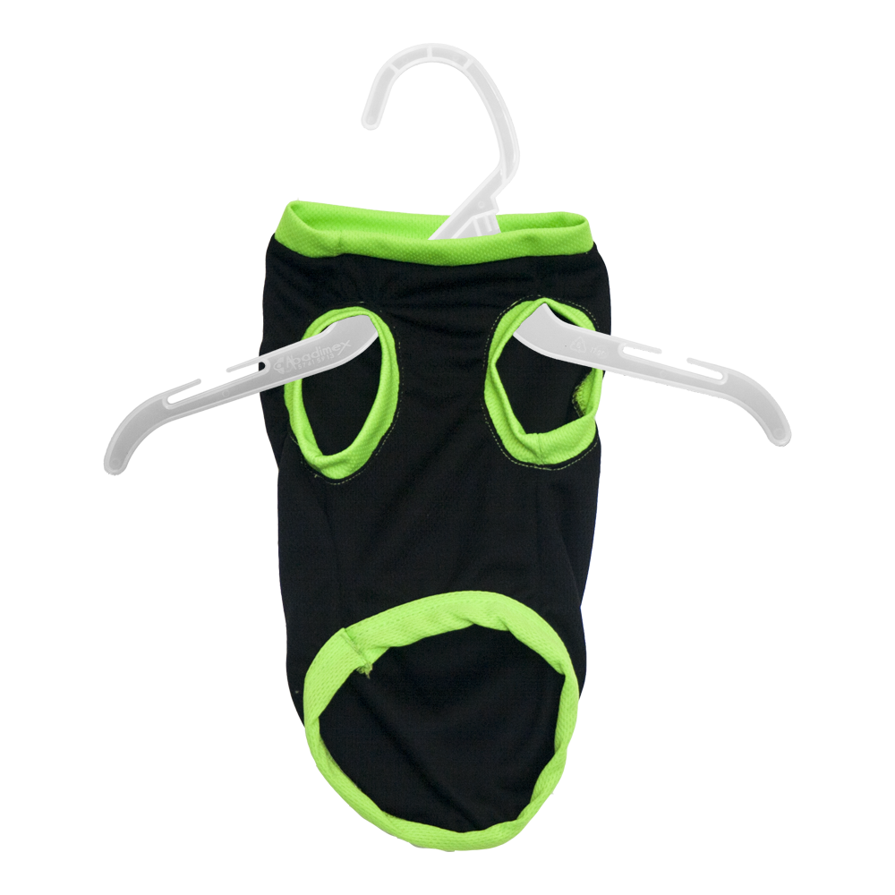 CAMISETA S/MANGAS NEGRO/VERDE FANCYPETS