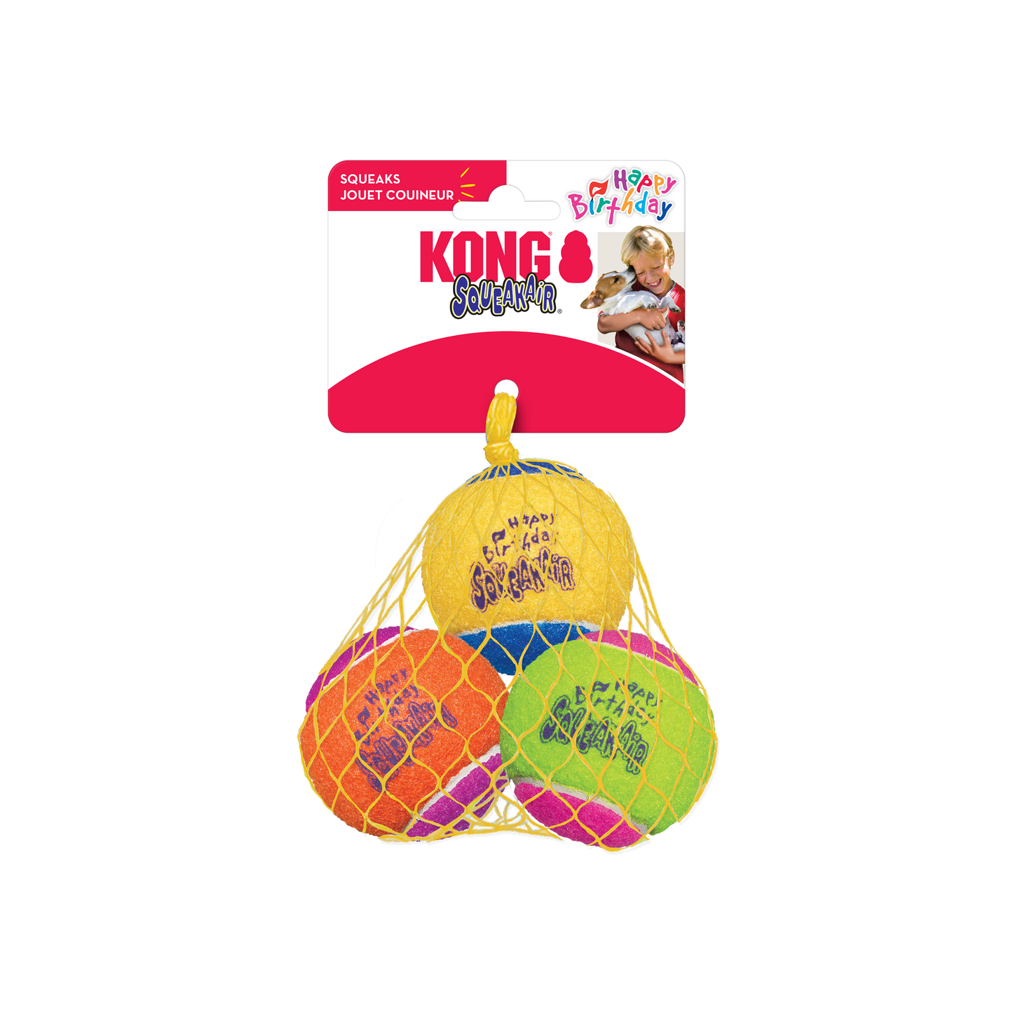 KONG Squeakair Birthday Balls 3-Pk