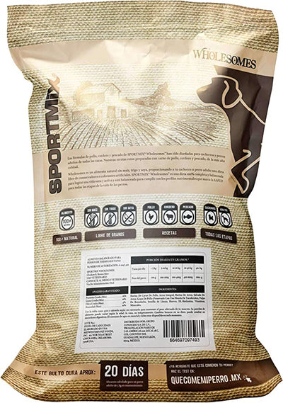 Sportmix Wholesomes Pollo y Arroz Integral - Para Perros