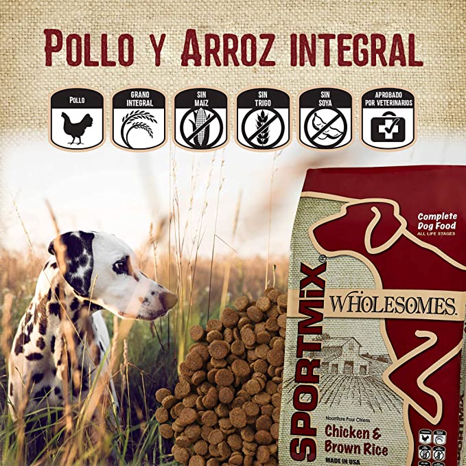Sportmix Wholesomes Pollo y Arroz Integral - Para Perros