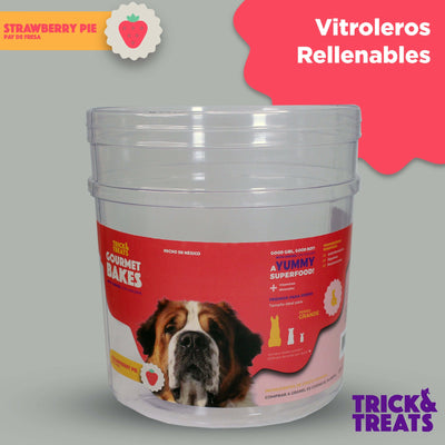 BOTE INDIVIDUAL: FETCH! - STRAWBERRY PIE - PAY DE FRESA (CORAZON MEDIANO) - TRICK % TREATS