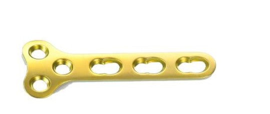 Placa de bloqueo tipo T con 3 orificios en cabezal de 2.7 mm -Toolmed Medical Instrument
