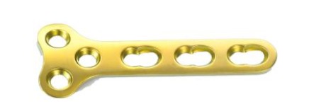Placa de bloqueo tipo T con 3 orificios en cabezal de 3.5 mm -Toolmed Medical Instrument