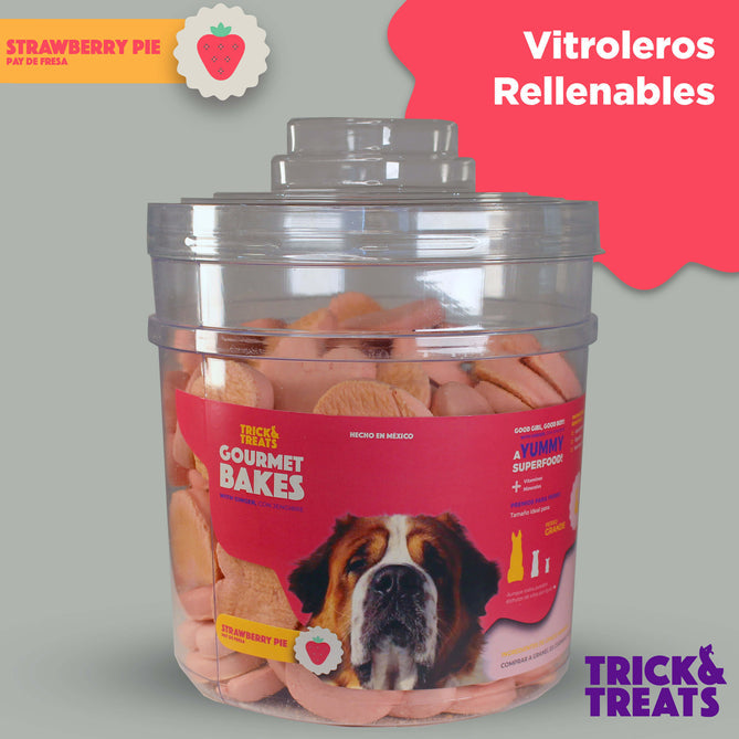 BOTE INDIVIDUAL: FETCH! - STRAWBERRY PIE - PAY DE FRESA (CORAZON MEDIANO) - TRICK % TREATS