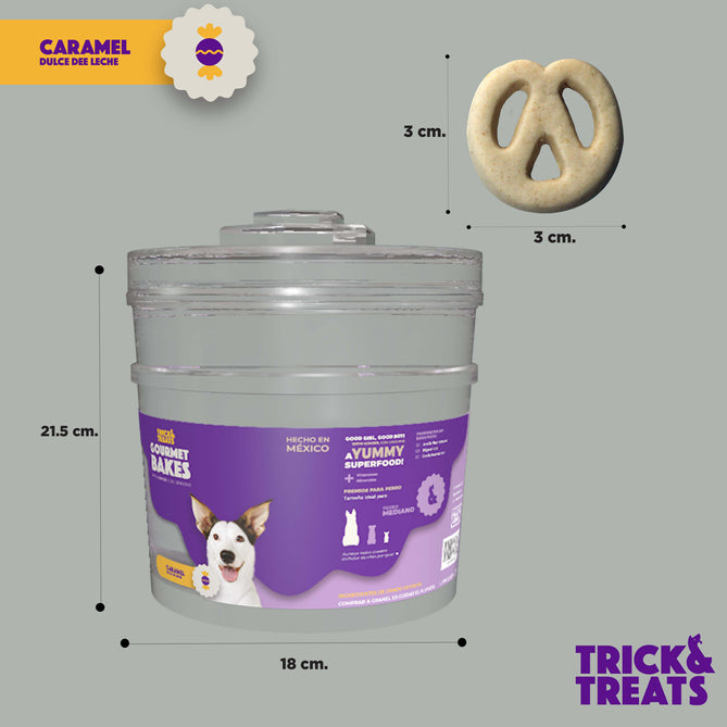 BOTE INDIVIDUAL: TWIRL! - CARAMEL - DULCE DE LECHE (PRETZEL) - TRICK & TREATS