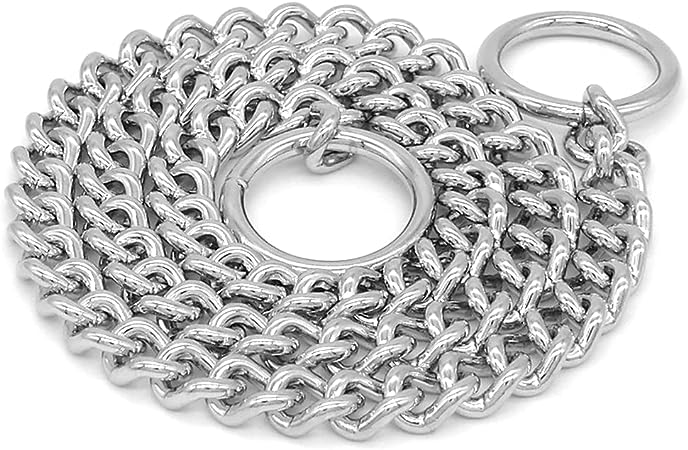 COLLAR DE ACERO CROMADO APLANADO CON ARGOLLA FH – Franz Haus