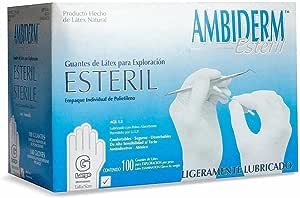GUANTE LATEX ESTERIL C/100 PZ - AMBIDERM